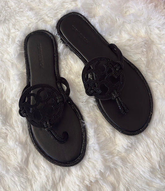 Black sparkly sandals 🖤